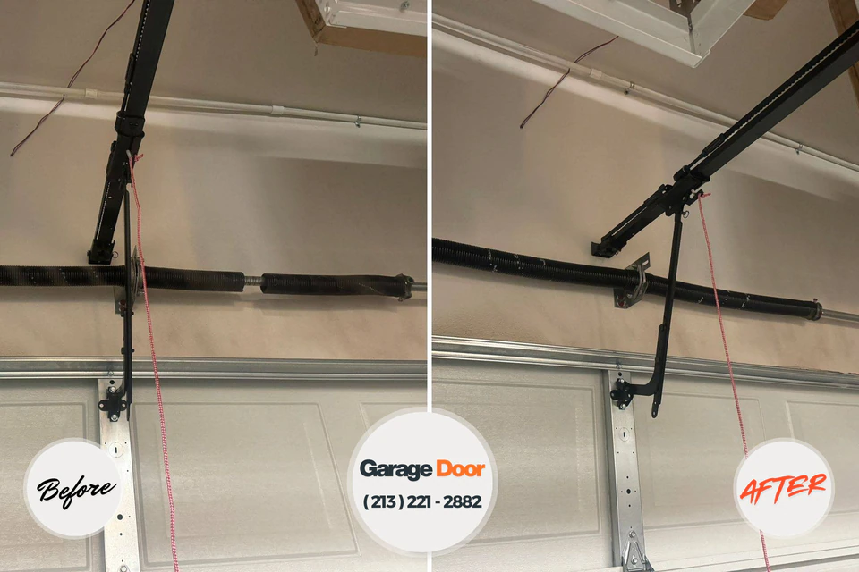 Before and after: garage door repair Girardville, PA